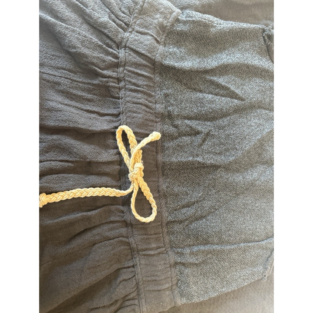 Free People Beach Navy Blue Maxi Dress Small Drawstring Waist Pockets Sleeveless - Picture 5 of 12